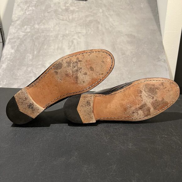 Vintage Cole Haan Cap Toe Oxford Mens 11 D Burgundy Leather Lace Up Dress Shoes - Picture 5 of 11